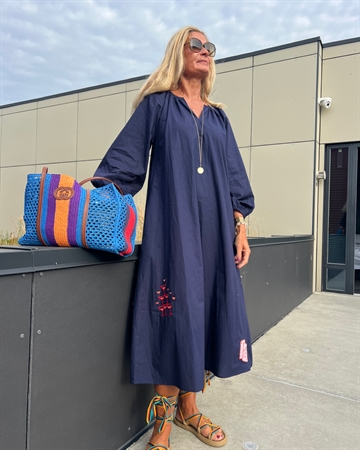 WAUW THE CHAMPAGNE LONG DRESS Marine blue 